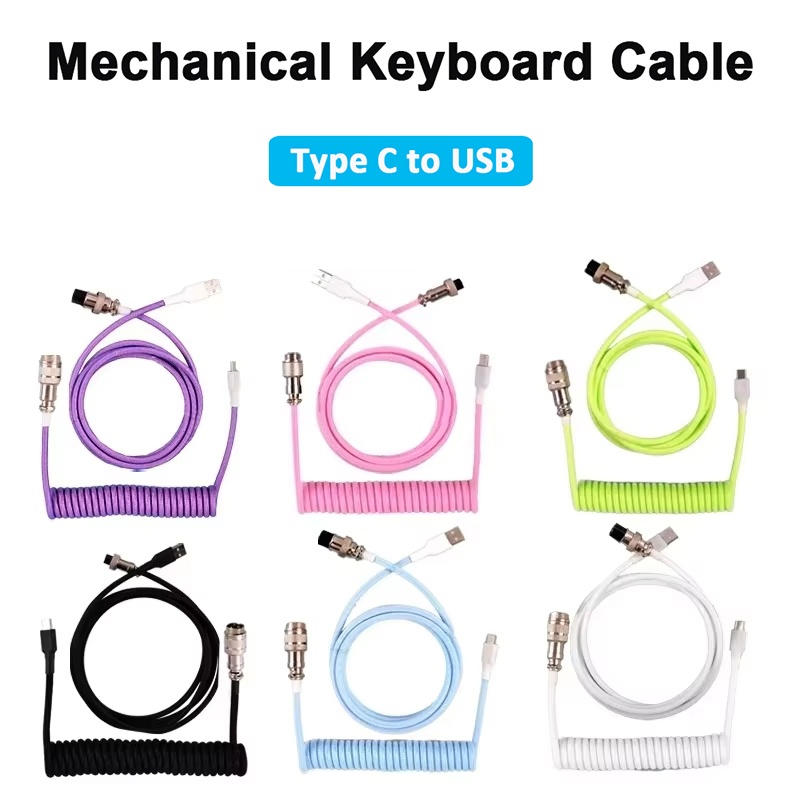 Mechanical Keyboard Coiled Cab - Gaming Keyboard Type C review and price