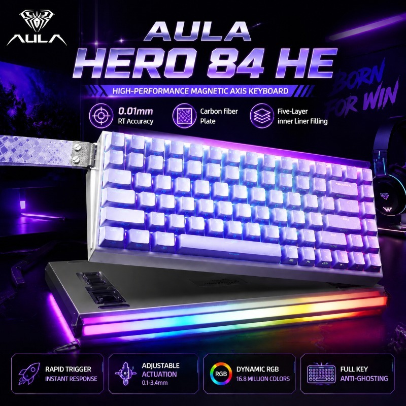 AULA HERO84 Magnetic Gaming Me - Gaming Keyboard Hot Swappable review and price