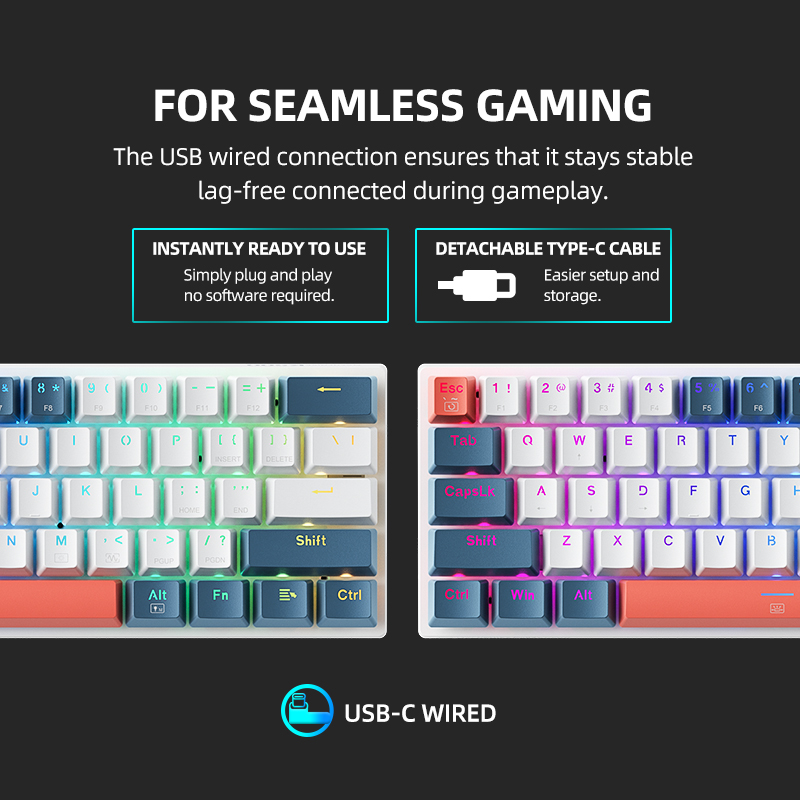 K500-B61 Machenike Mini Mechan - Gaming Keyboard Hot Swappable review and price