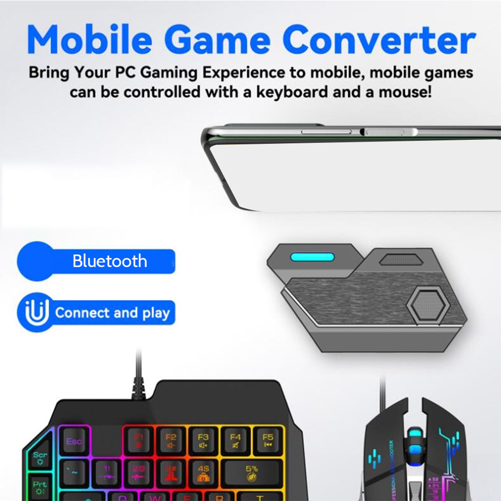 ONNL Gamepad Mobile PUBG Contr - Gaming Keyboard And Mouse Converter For Mobile review and price