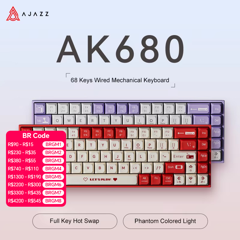 AJAZZ AK680 65% Wired Gaming M - Gaming Keyboard Hot Swappable review and price
