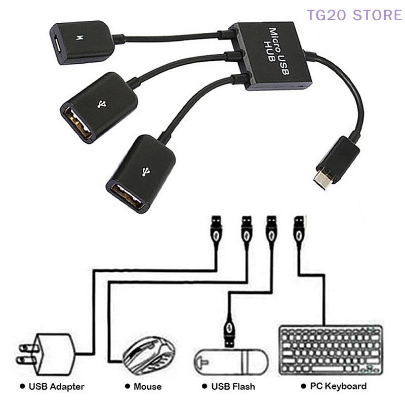 3in1 Micro USB To 2 OTG 3 Port - Gaming Keyboard Type C review and price