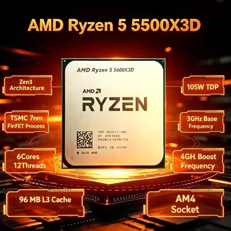 AMD Ryzen 5 5500X3D R5 5500X3D - Amd Cpu Ryzen 5 review and price