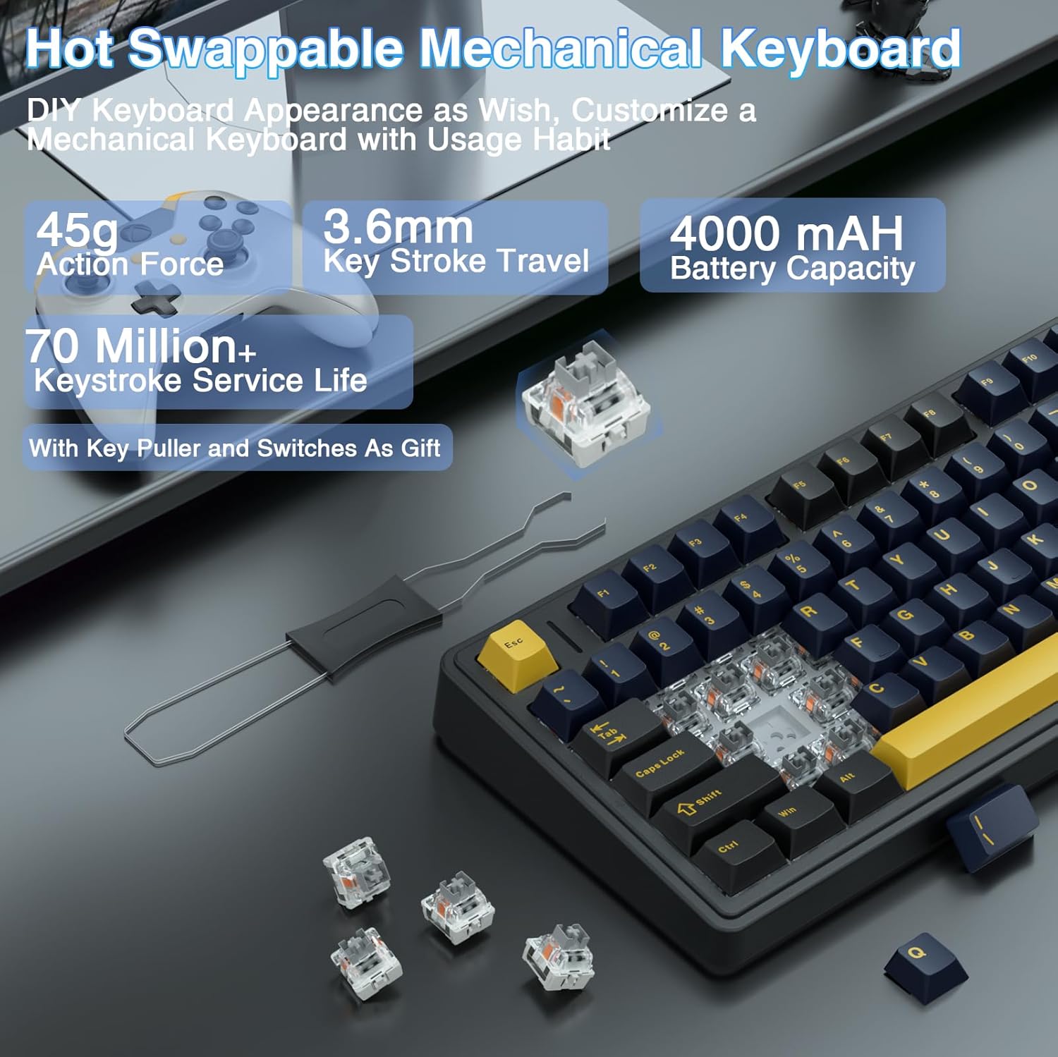Aula F75 Mechanical Keyboard,  - Gaming Keyboard No Number Pad review and price
