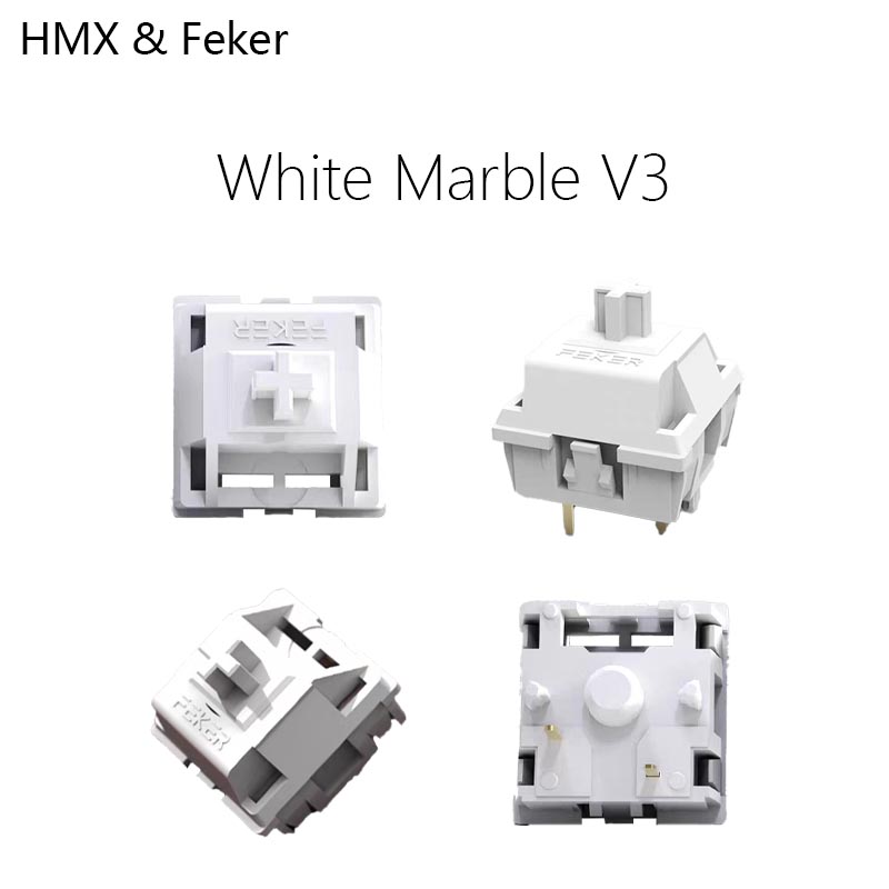 HMX Feker White Marble V3 Hot  - Gaming Keyboard Hot Swappable review and price